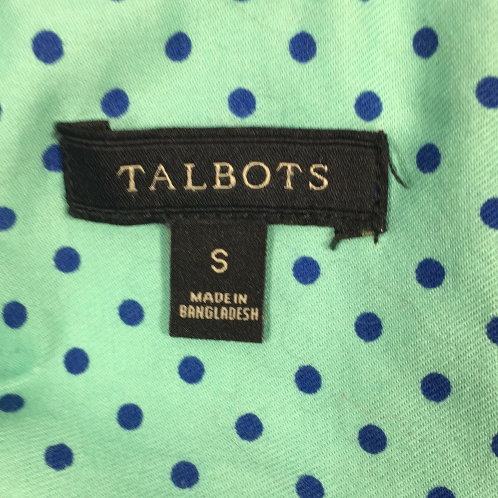 Talbots Large Checked Long Button Cuff Sleeve Top - image 7